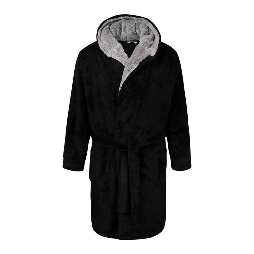 Duke Mens D555 Newquay Kingsize Bathrobe / Black